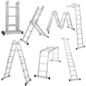 Other 3x4 Multi-purpose Aluminum Folding Ladder - Silver Maximum Height 3.5m