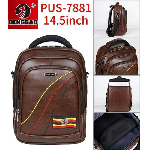 14.5 Inch Leather Carry-On Travel Backpack Office Bag - Image 2