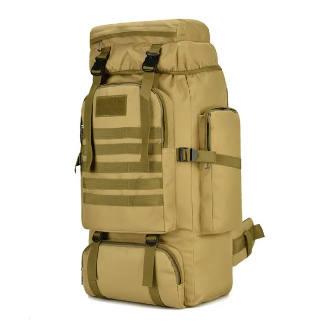 Military Tactical Backpack, Camping Hiking Backpack 85L Large Capacity Assault Pack Multi Functional Waterproof Backpack- Multicolor - Image 2