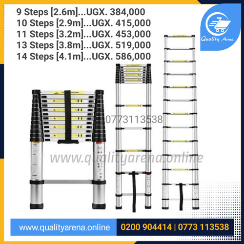 Portable & Compact Aluminium Telescopic Foldable Multipurpose Ladder, Aluminium Telescopic Extension Ladder