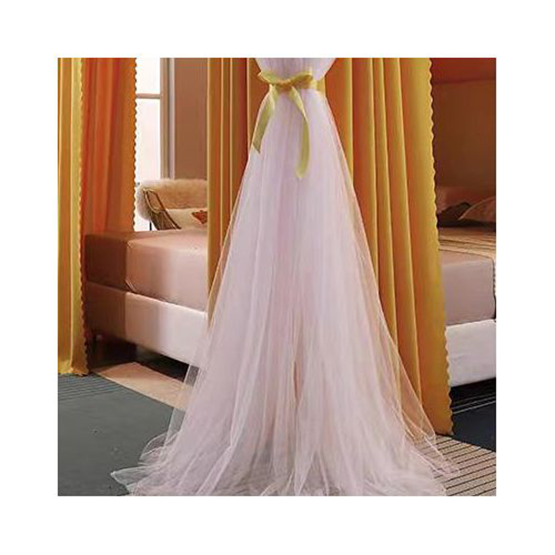 4stands Curtain mosquito Net Beautiful decorative design Romantic and Decorative bed net S4 gold - Image 3