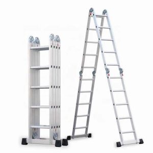 4x5 Multi-Purpose Foldable Aluminum Ladder Maximum Height 5.6m ? Heavy Duty