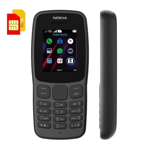 Nokia 106 Dual Sim - FM Radio - Torch Light -Black - Image 2