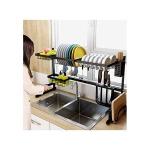 Dish Drying Draining Rack, Over The Sink Display Stand Utensils Storage Organizer