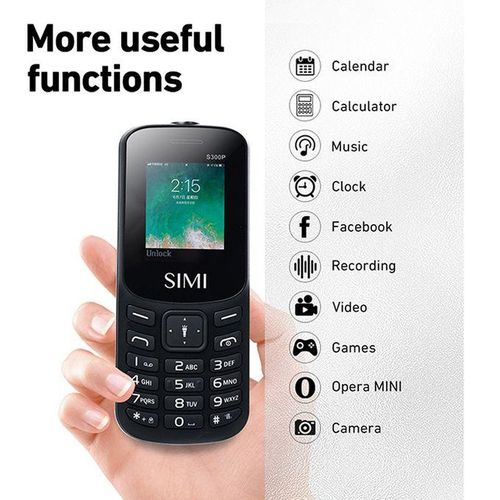 SIMI S300P Feature Phone 1.77inch Dual SIM Card 1050mAh - Image 2