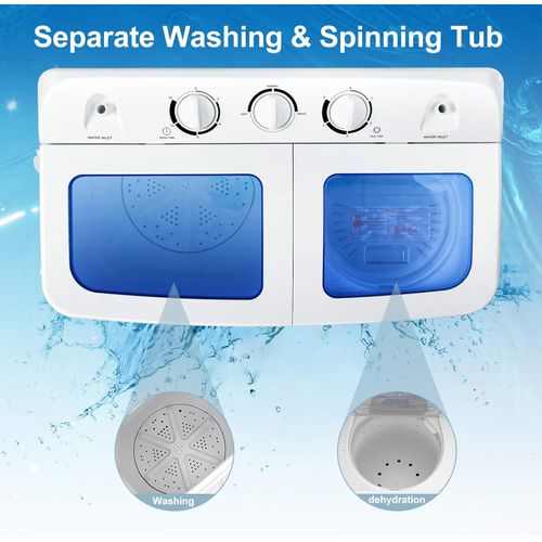 SPJ 9kg Twin Tub Washing Machine - White - Image 4