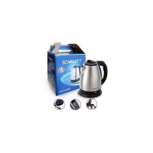 Scarlet SC-20 Cordless Kettle, 2Litres - Silver, Black