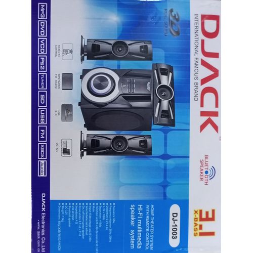 Djack DJ-1003 Bluetooth Home Speakers System - Black - Image 2