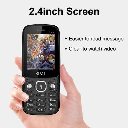 SIMI G420 4G Feature Phone Inclusive Of TikTok YouTube, Facebook, FM Radio, Dual SIM Card Holder + T-card BT 2500mAh 16MB+16MB Memory - Black - Image 6