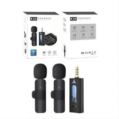 K35 Double Wireless Lavalier Microphone with AUX pin - Image 3