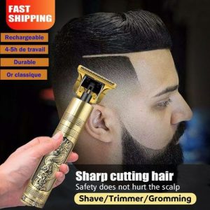Dragon Monster Rechargeable Metal Hair Clipper Gold