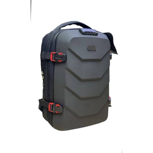 Hard Body Anti-Theft Laptop Bag With Charging Ports- Black - Image 2