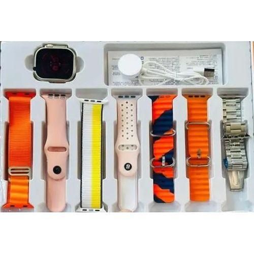 I20 Ultra Max Suit Smartwatch + Earpods Pro With Seven Decorated Watch Straps And Watch Screen Guard- Multi Colour - Image 2