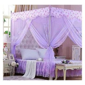 5*6 Mosquito Net With Net Stands - Purple
