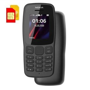 Nokia 106 Dual Sim - FM Radio - Torch Light -Black