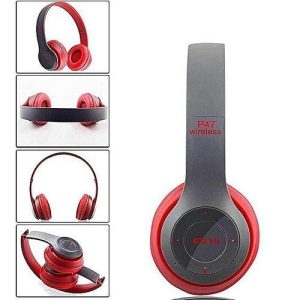 P47 Bluetooth 4.2 Wireless Headphone - Red