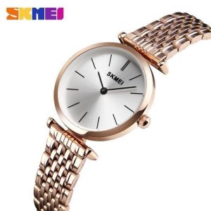 Skmei Ladies Wristwatch Female Waterproof Clock Women's Watches - Gold