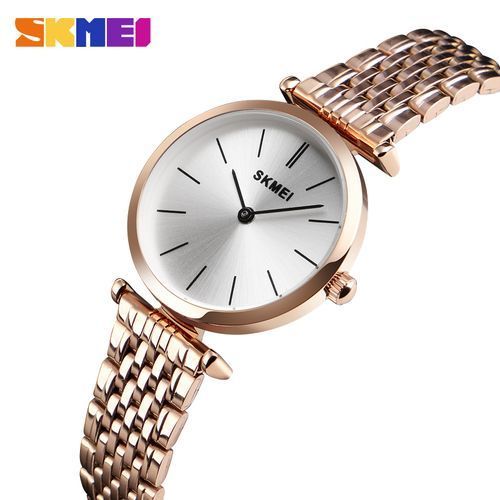 Skmei Ladies Wristwatch Female Waterproof Clock Women's Watches - Gold