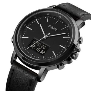 Skmei Mens Watch Minimalism Analog Digital Watch With Alarm - Rose Gold,Gold,Black