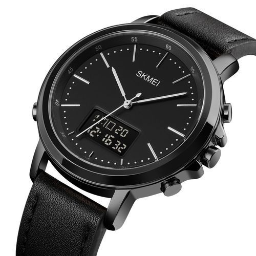 Skmei Mens Watch Minimalism Analog Digital Watch With Alarm - Rose Gold,Gold,Black