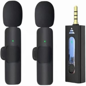 K35 Double Wireless Lavalier Microphone with AUX pin
