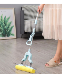 Floor Cleaning Mop, Adjustable Sponge Mop Stainless Steel Floor Cleaner Home Cleaning Accessory
