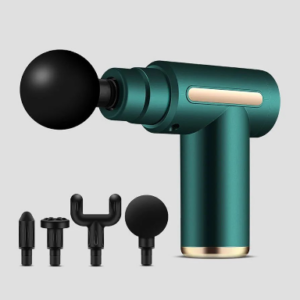 Mini Massage Gun Portable Quiet Deep Tissue Percussion Massager with 6 Speeds 4 Heads for Muscle Recovery Office Gym
