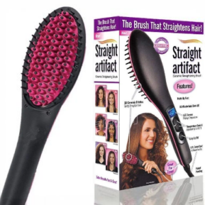 2 in 1 Ceramic Hair Straightener Brush