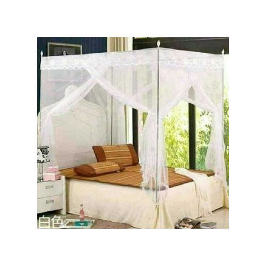 Mosquito Net with Stands - White