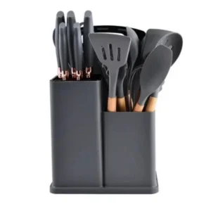 19 Pieces silicone utensil set - grey